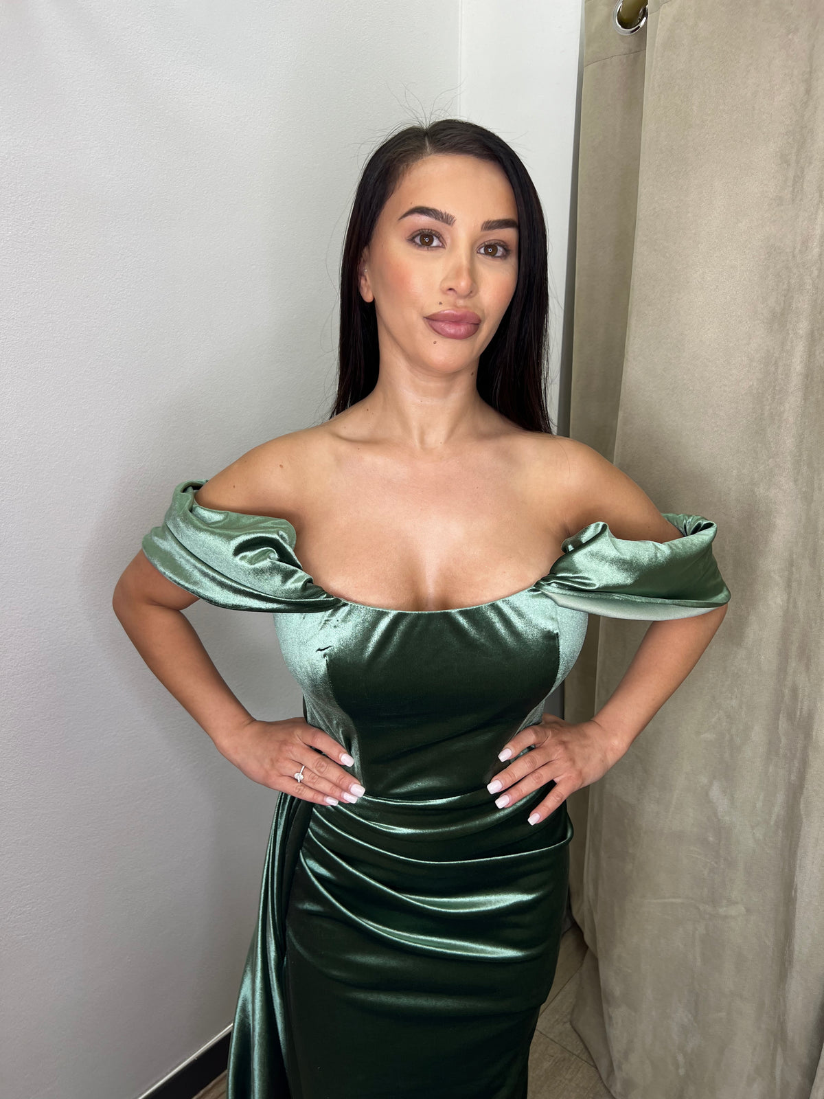 Olivia Velvet Green Gown