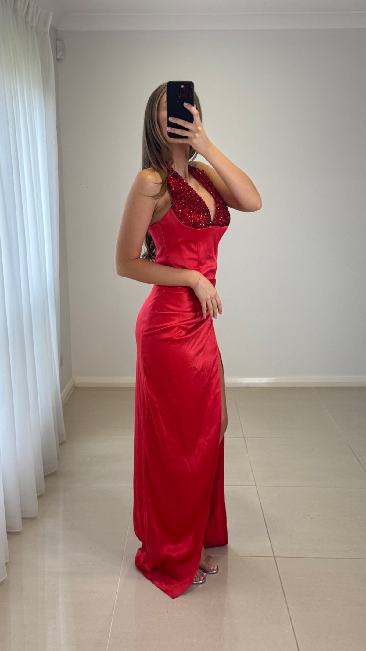 SBS Nica Embellished Gown - Red