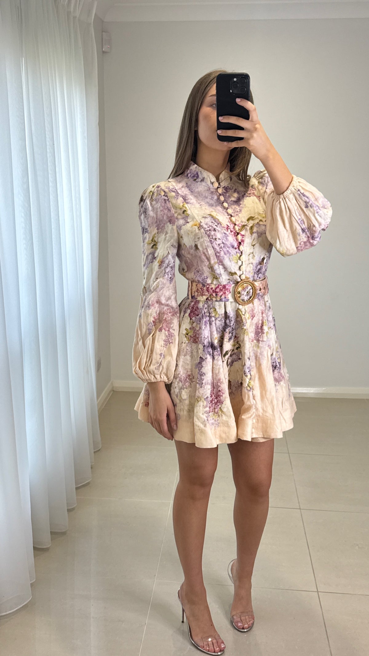 Zimmermann Lyrical Buttoned Mini Dress