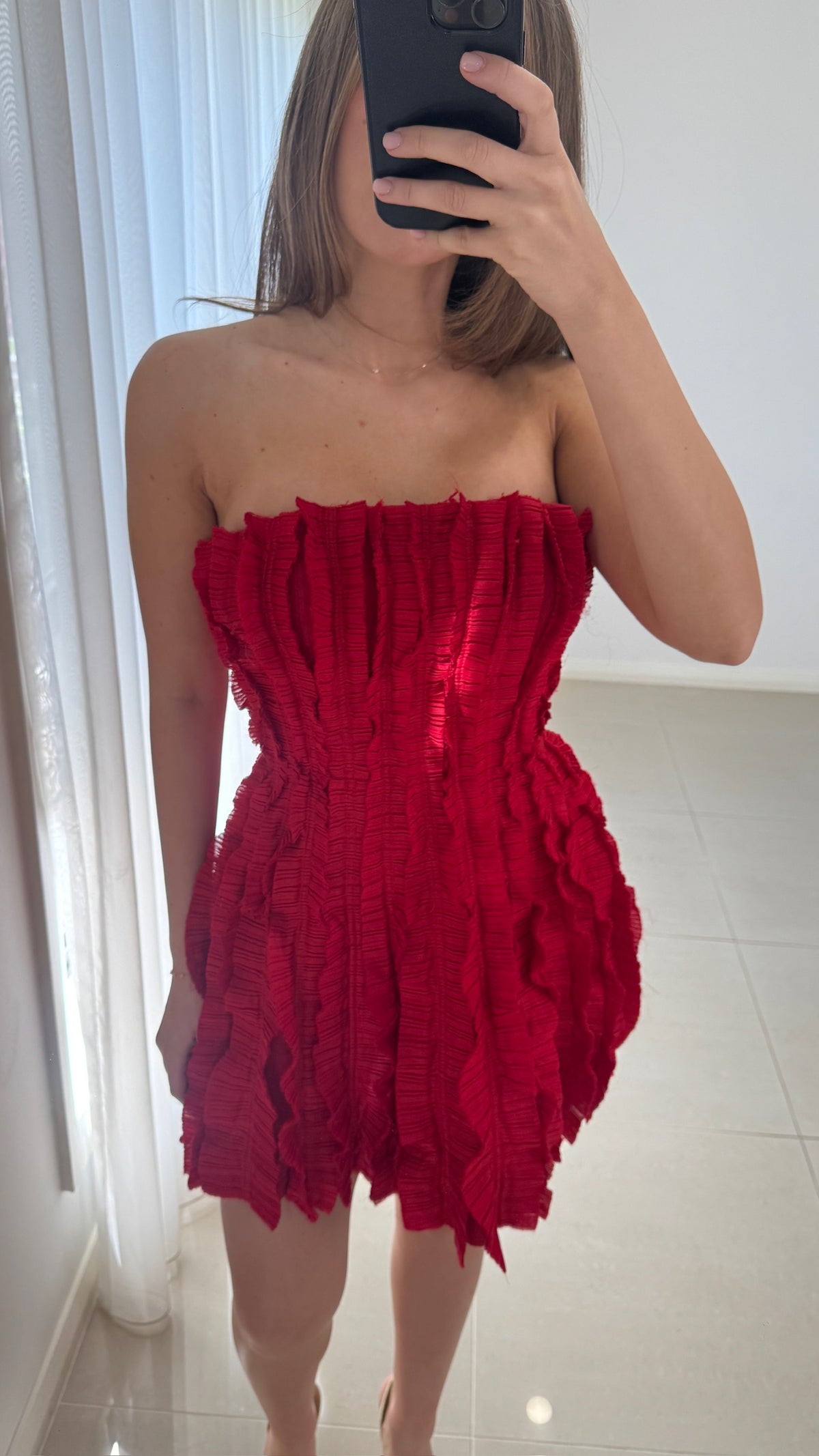 Aje Hybrid Sleeveless Mini Dress - Red