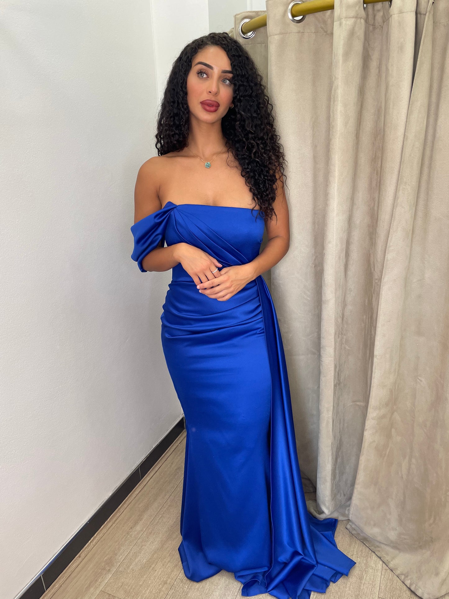 SBS Lizzy Drape Gown – Blue