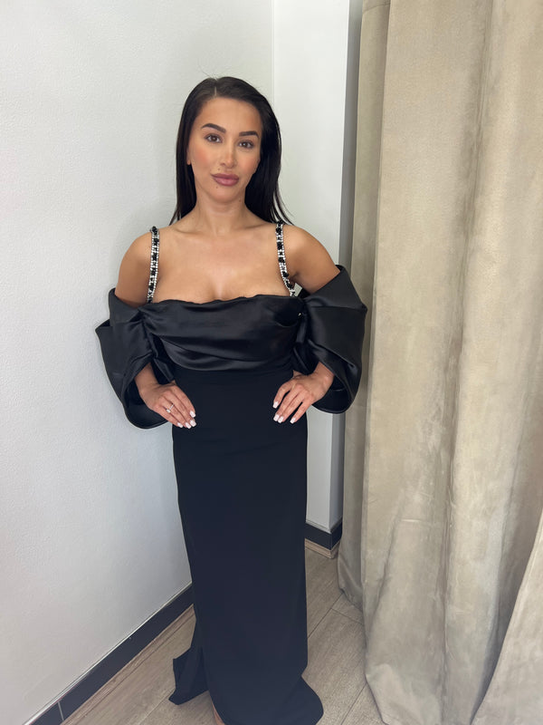 SBS Leyla Embellished Gown - Black