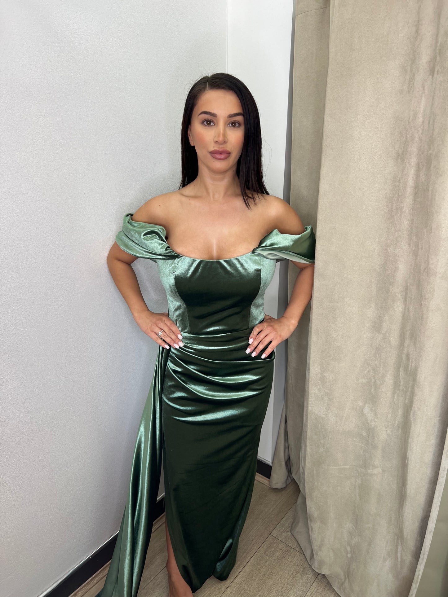 SBS Olivia Velvet Gown - Green