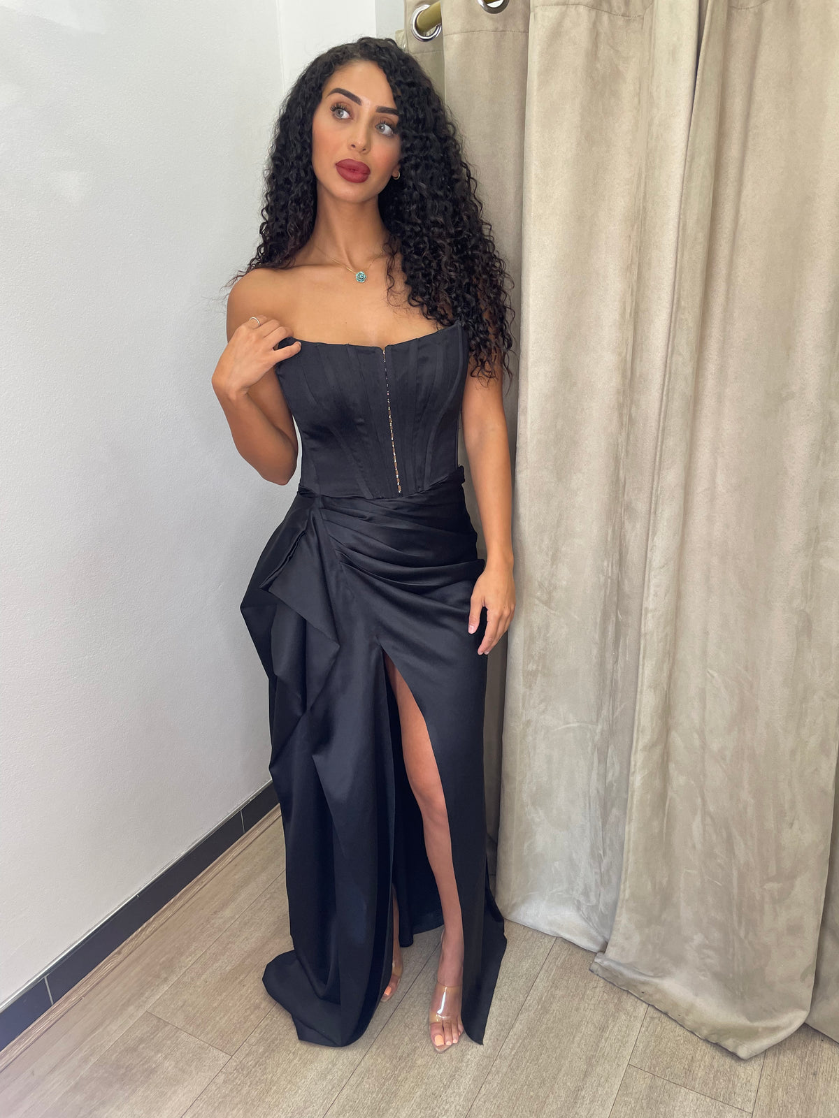 Louise Black Corset Gown