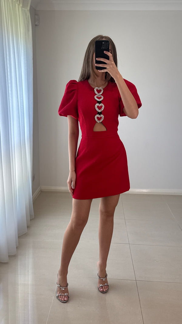 Rebecca Vallance Chiara Mini Dress - Red