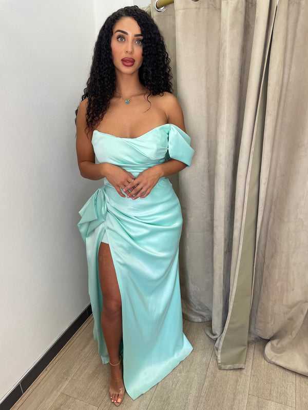 Sbs Amara Off Shoulder Gown - Mint Green