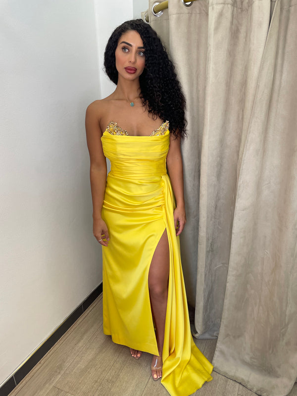 SBS Nina Embellishment Gown - Yellow