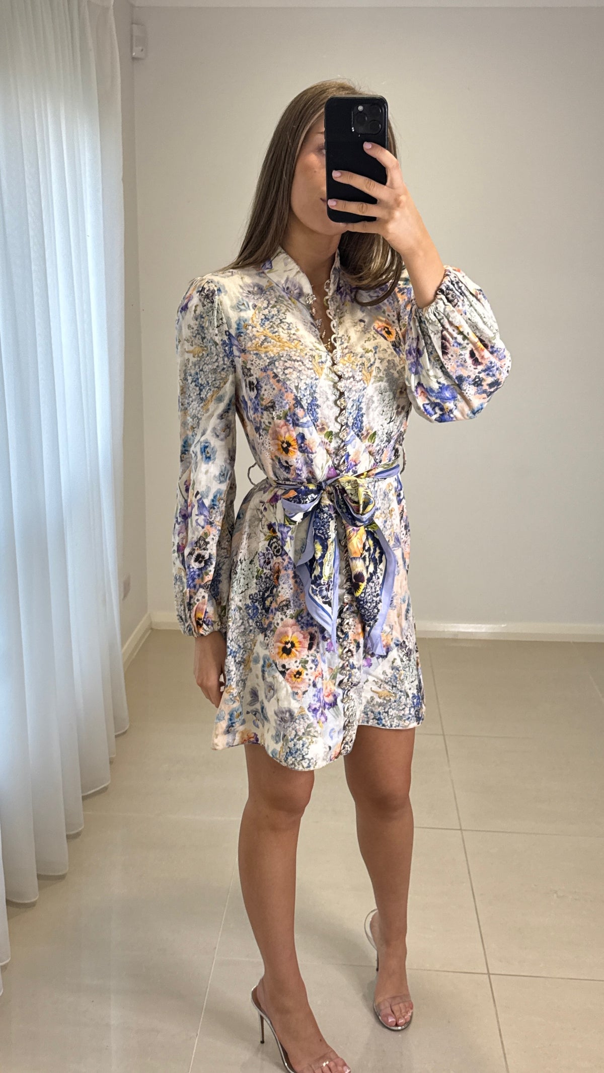 Zimmermann Tama Belted Mini Dress
