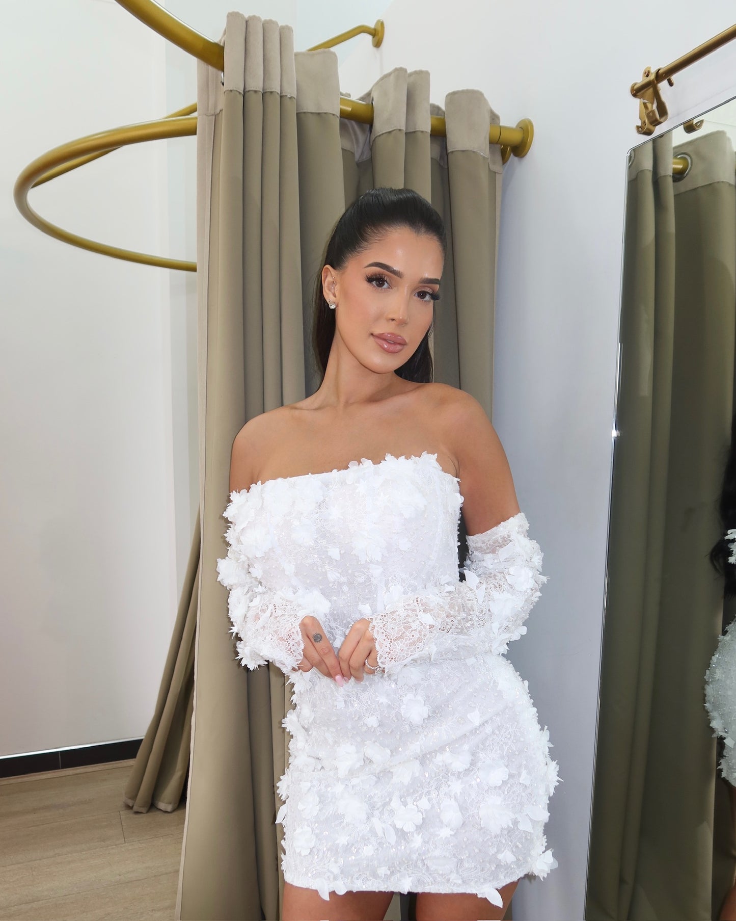 Sbs Corset White Bridal Mini Dress