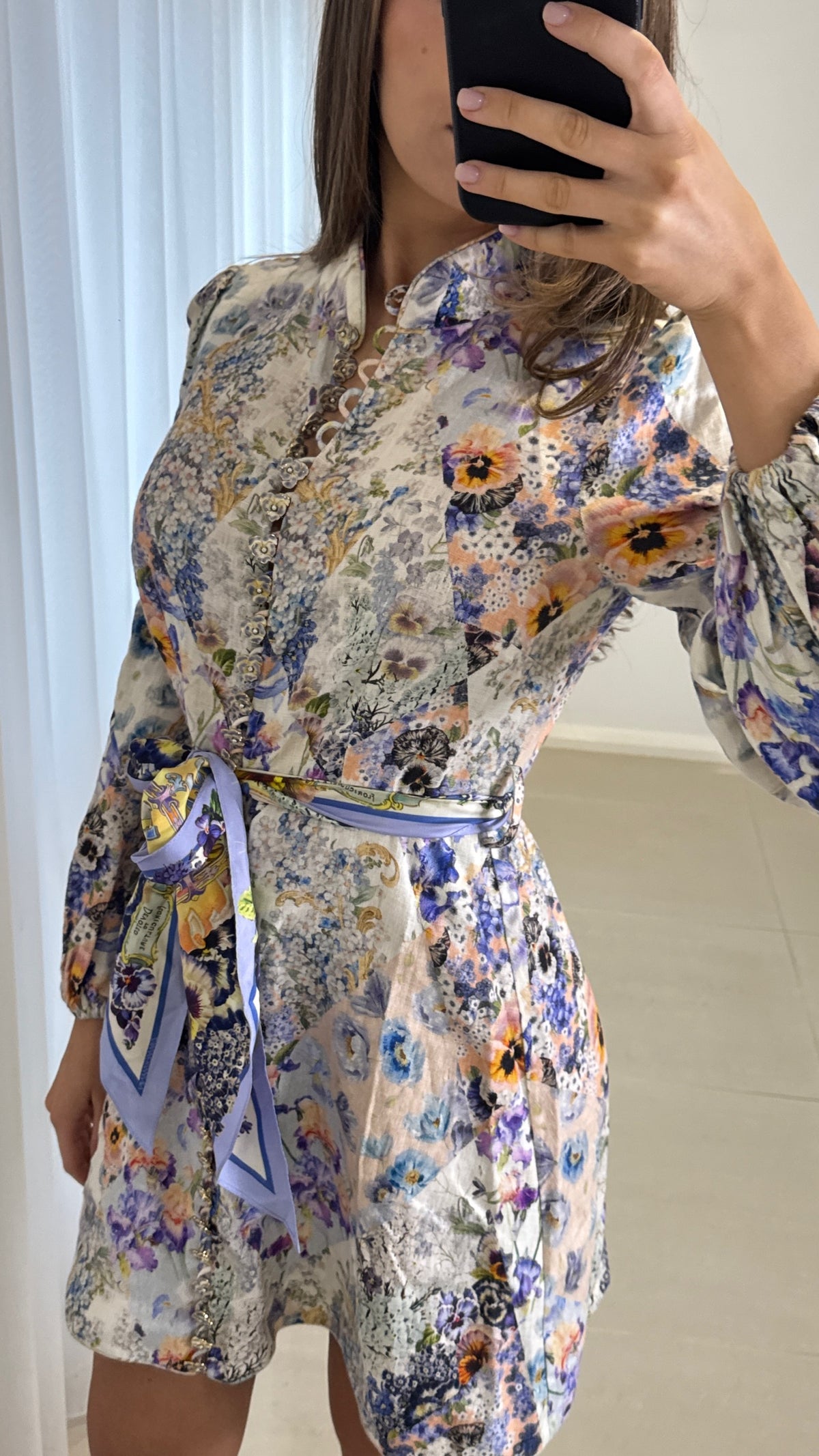 Zimmermann Tama Belted Mini Dress