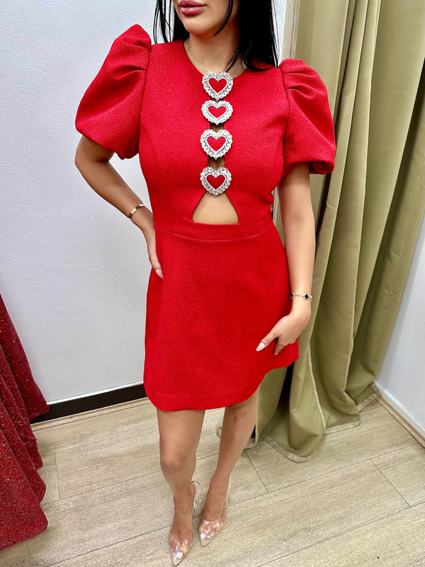 Rebecca Vallance Chiara Mini Dress - Red