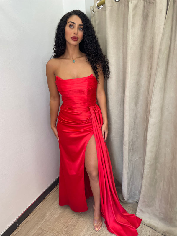 Sbs Zara Drape Gown - Red