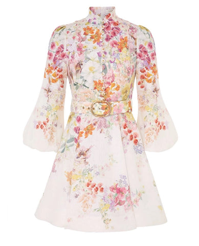 Zimmermann Natura Buttoned Mini Dress