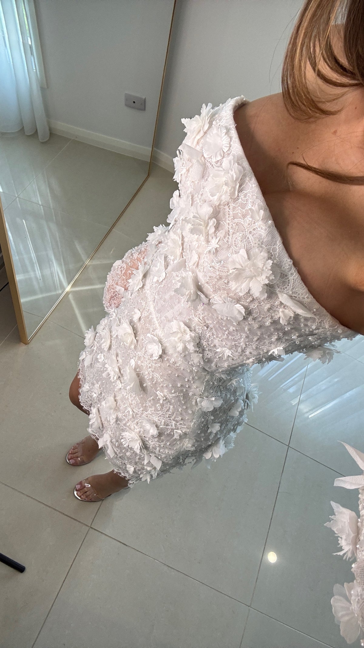 SBS Corset 3D Embroidery Lace Mini Dress