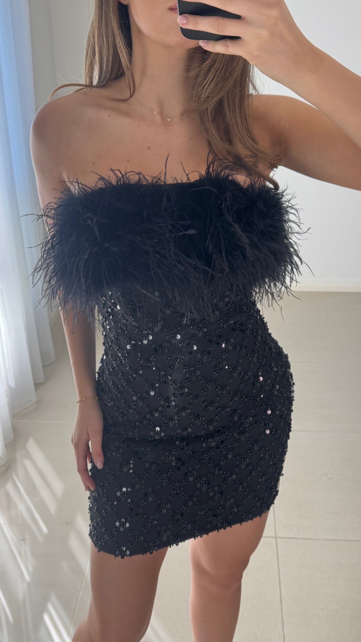 Nadine Merabi Harlow Mini Dress - Black