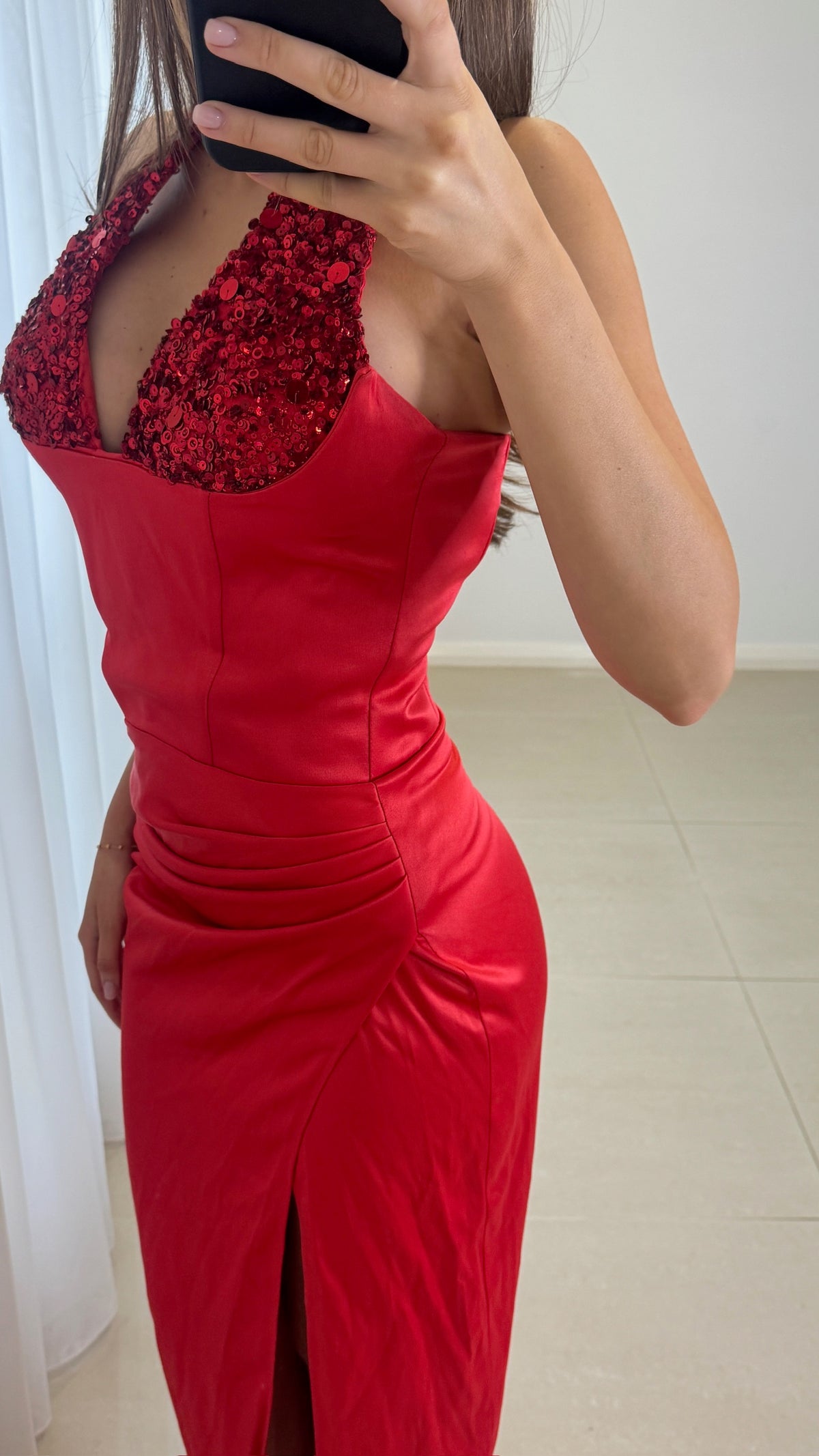 SBS Nica Embellished Gown - Red