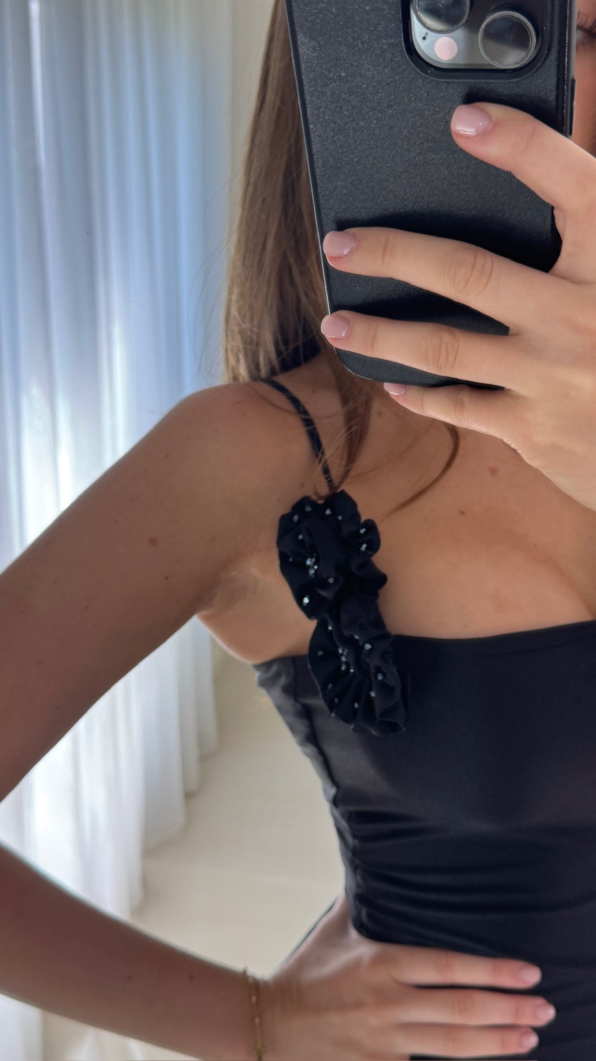 SBS Lola Split Gown - Black