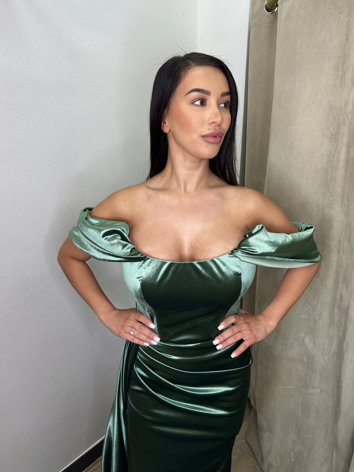 Olivia Velvet Green Gown