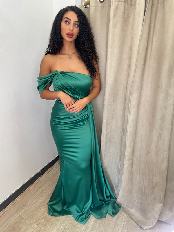 SBS Lizzy Satin Gown – Green
