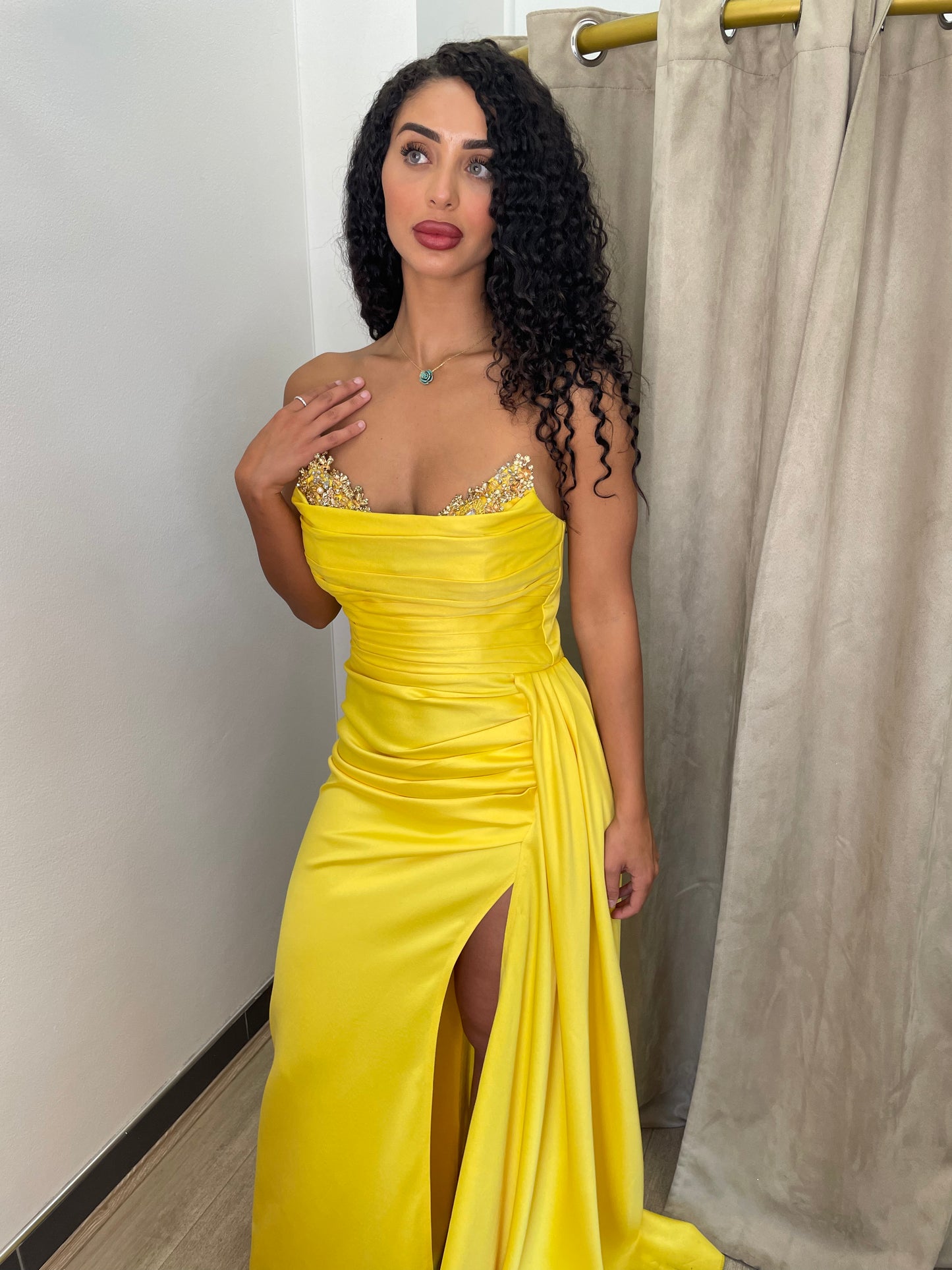 SBS Nina Embellishment Gown - Yellow