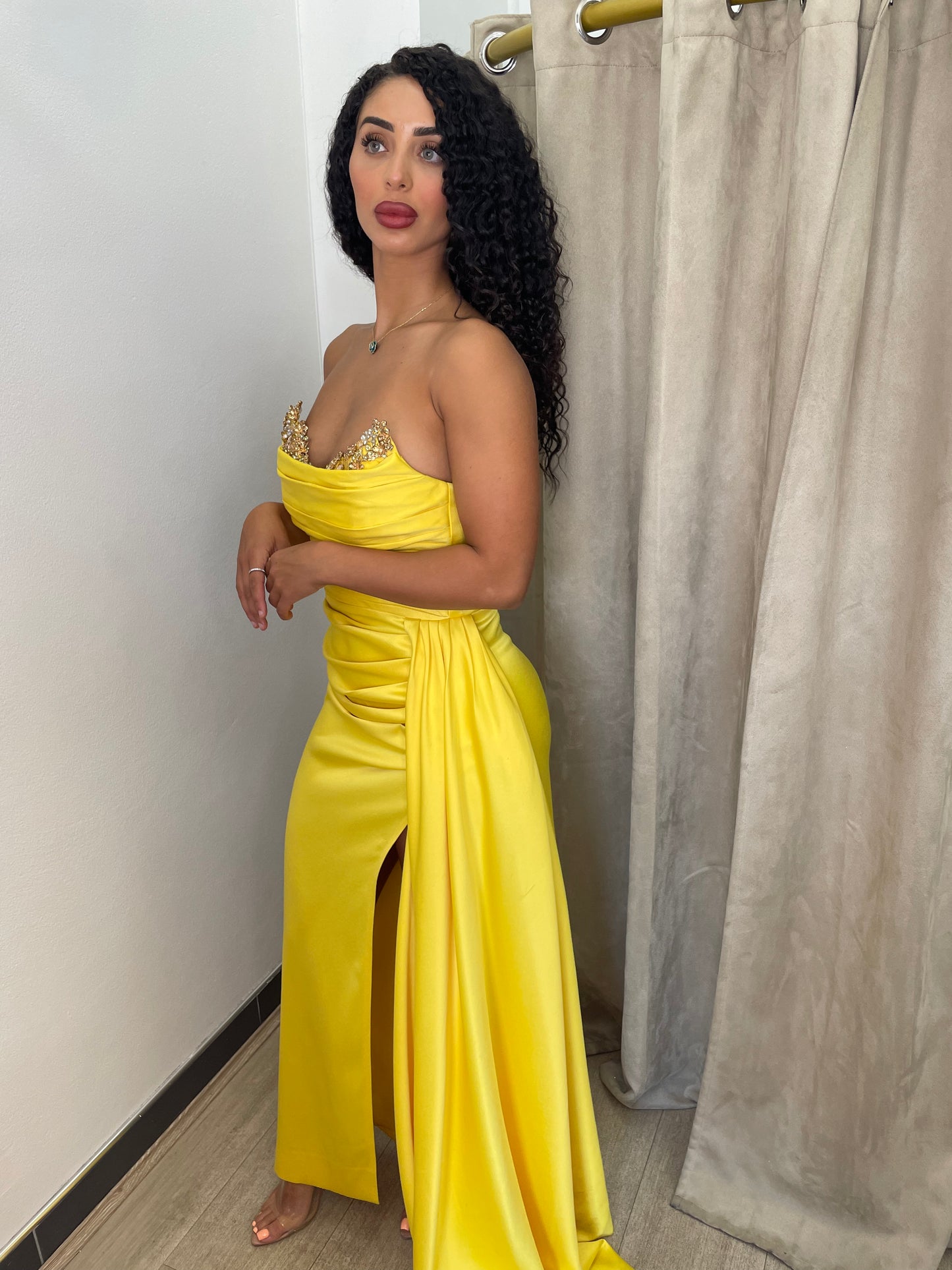 SBS Nina Embellishment Gown - Yellow