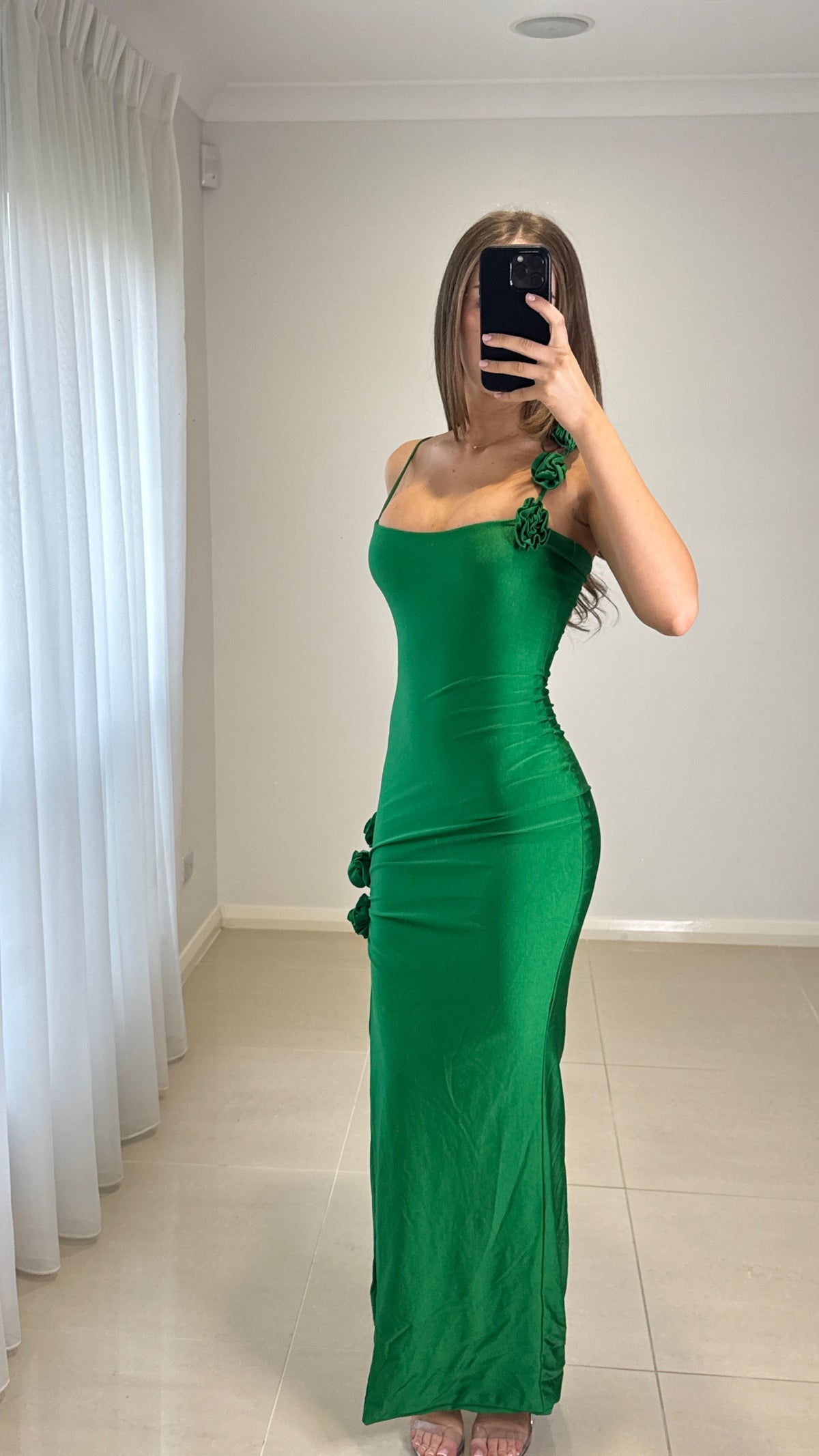 SBS Lola Split Gown - Green