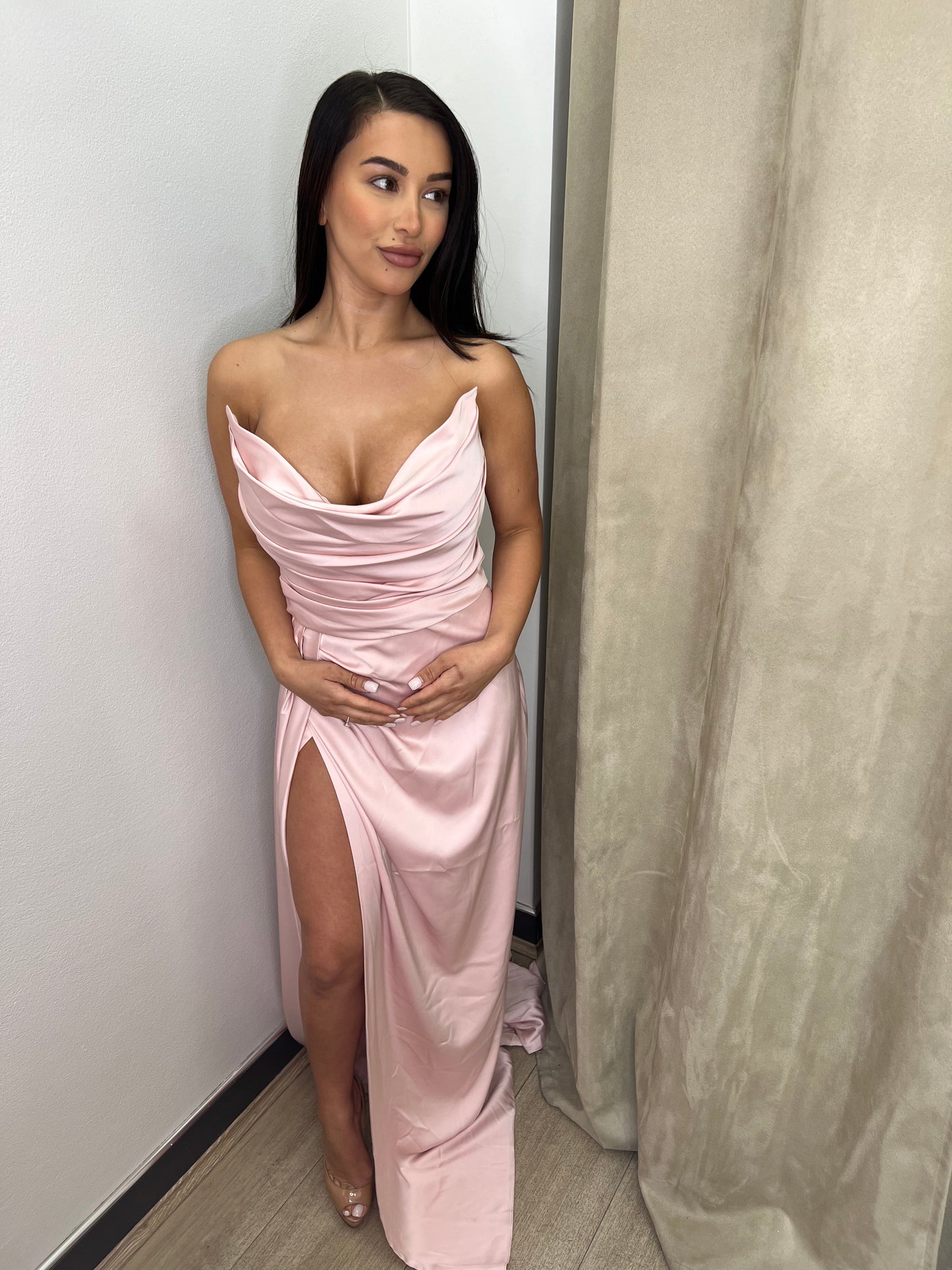 SBS Mira High Split Gown - Pink