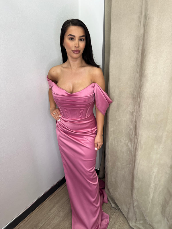 SBS Mila Corset Gown - Rose Pink