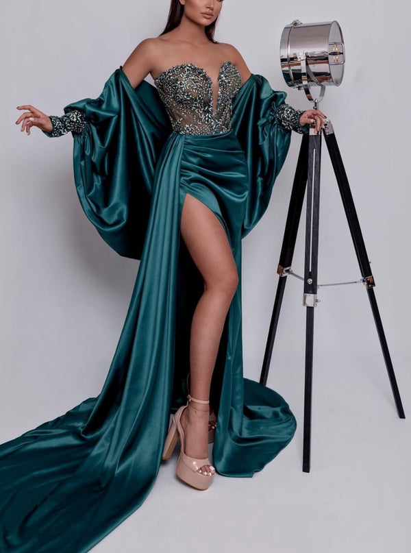 Sbs Ria Embellished Gown - Green