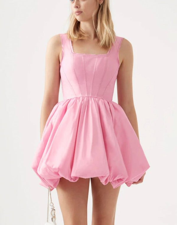 Aje Suzette Bubble Mini Dress - Pink