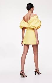 Rachel Gilbert Xavier Mini Dress - Yellow
