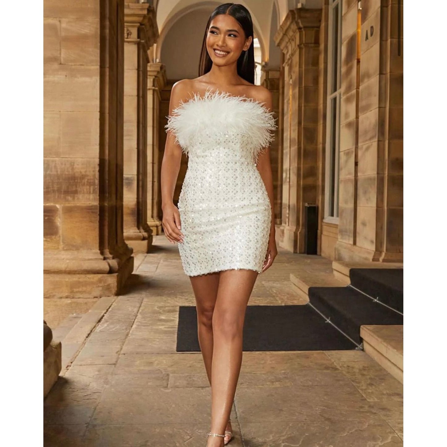 Nadine Merabi Harlow Mini Dress - White