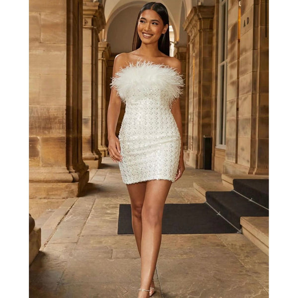 Nadine Merabi Harlow Mini Dress - White