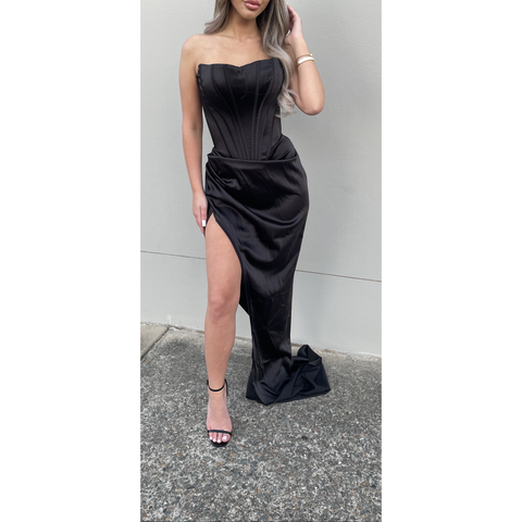 Lia Stublla Black Elle Gown