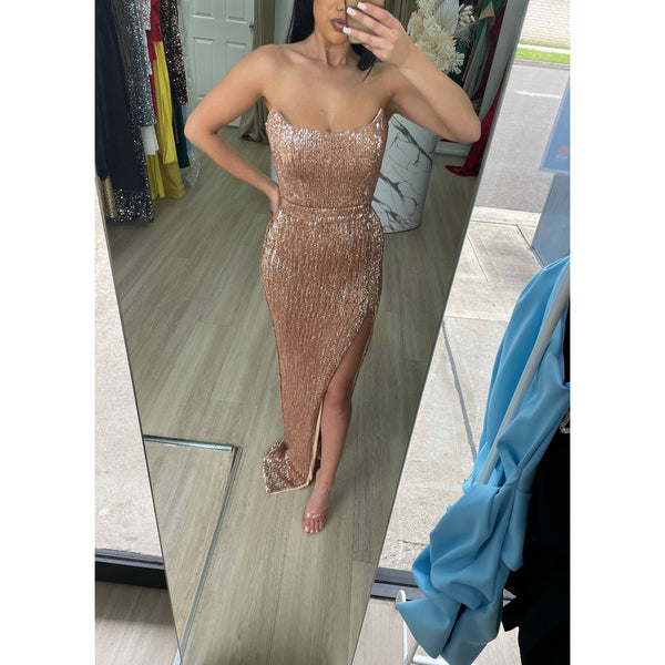 Lia Stublla Ariel Gown - Rose Gold