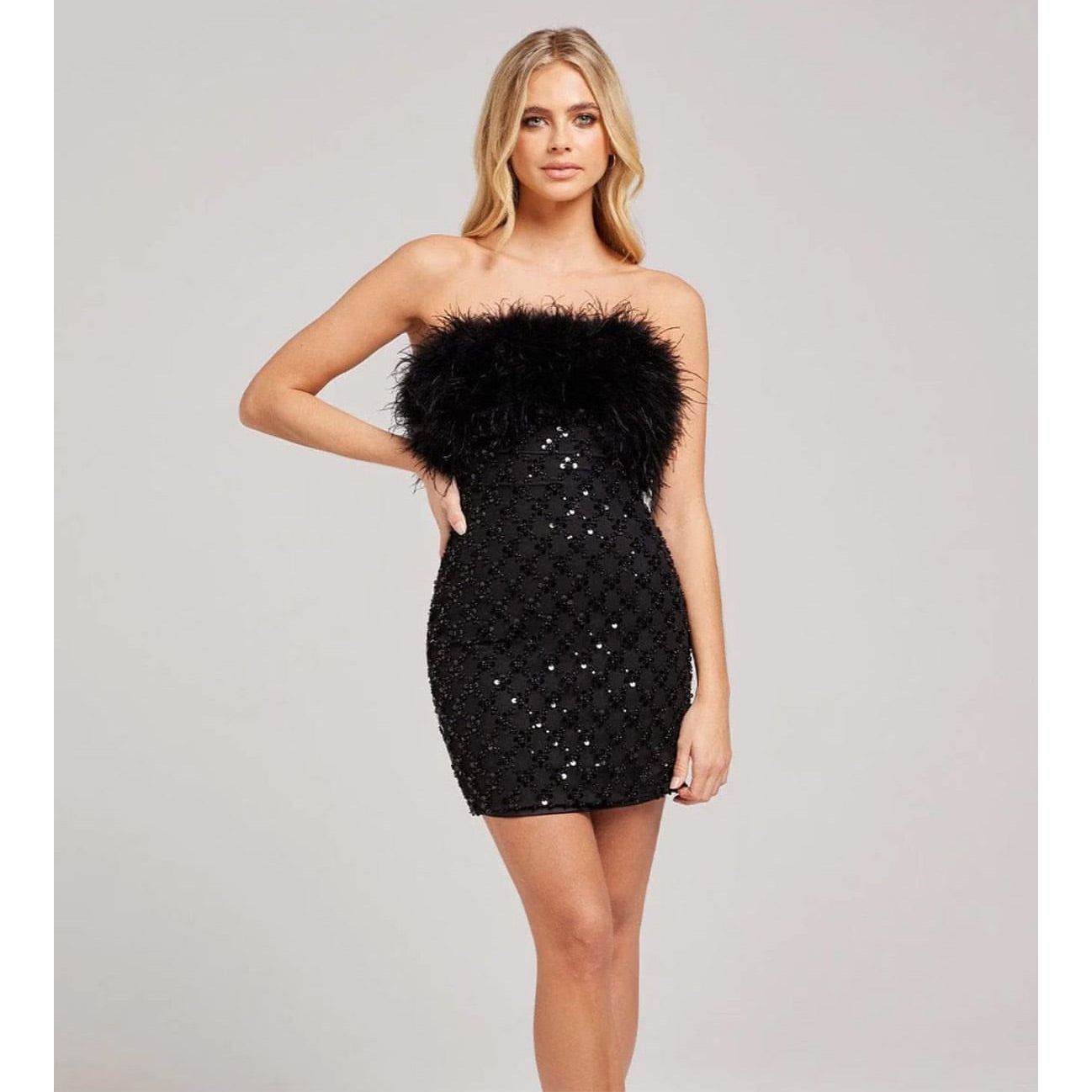 Nadine Merabi Harlow Mini Dress - Black