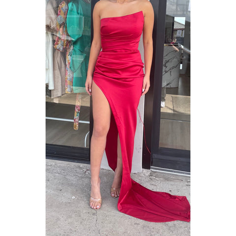 Lia Stublla Red Capri Gown