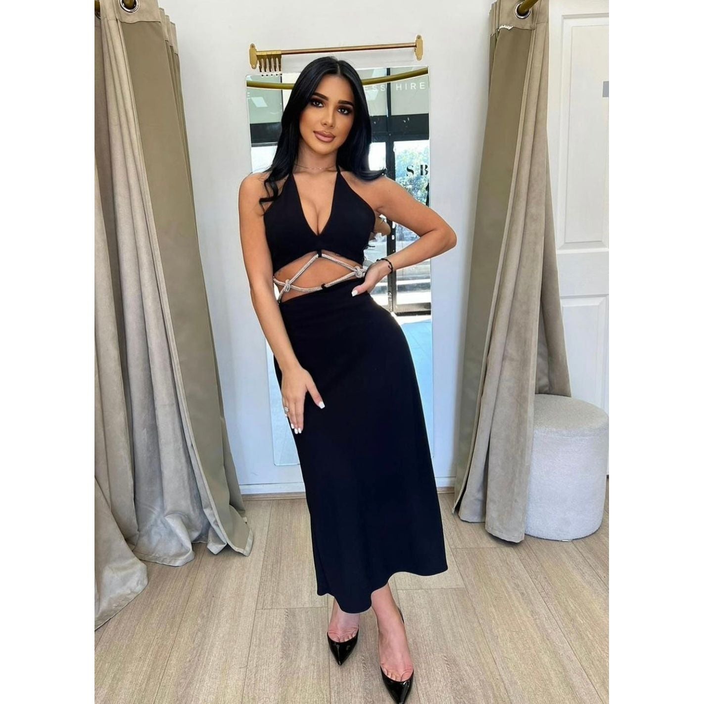 Nicola Finetti Nikki Midi Dress - Black