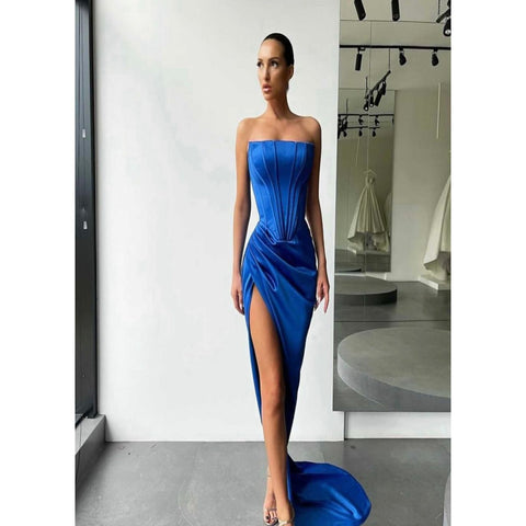 Lia Stublla Blue Elle Gown