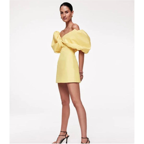 Rachel Gilbert Xavier Mini Dress - Yellow